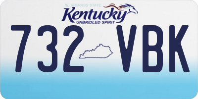 KY license plate 732VBK