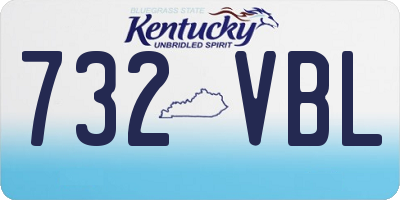 KY license plate 732VBL