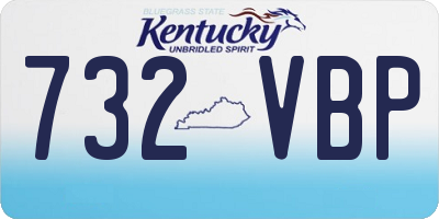 KY license plate 732VBP