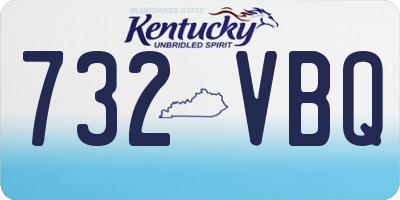 KY license plate 732VBQ
