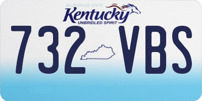 KY license plate 732VBS