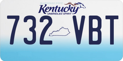 KY license plate 732VBT