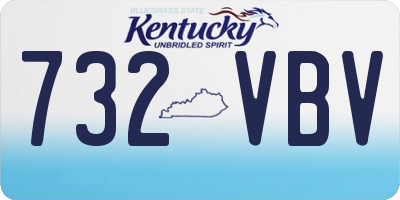 KY license plate 732VBV