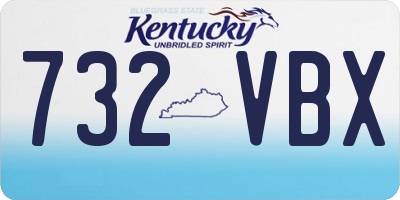 KY license plate 732VBX