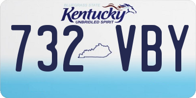 KY license plate 732VBY