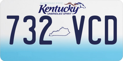 KY license plate 732VCD