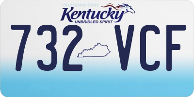 KY license plate 732VCF