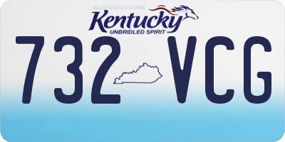 KY license plate 732VCG