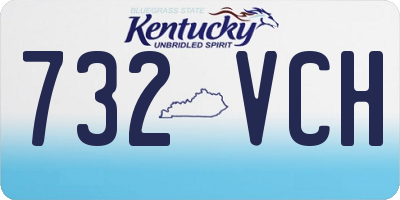 KY license plate 732VCH