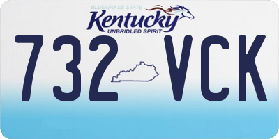 KY license plate 732VCK