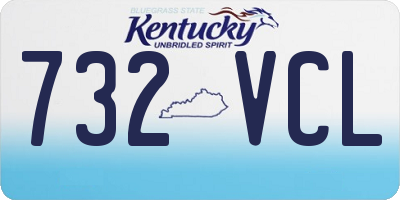 KY license plate 732VCL