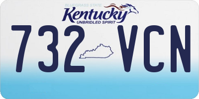 KY license plate 732VCN