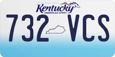 KY license plate 732VCS