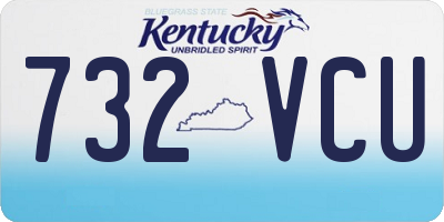 KY license plate 732VCU