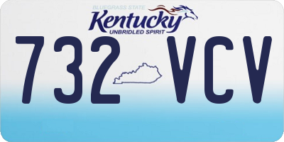 KY license plate 732VCV