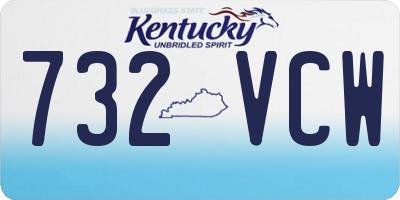 KY license plate 732VCW
