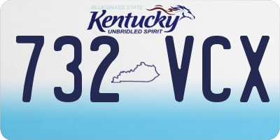 KY license plate 732VCX