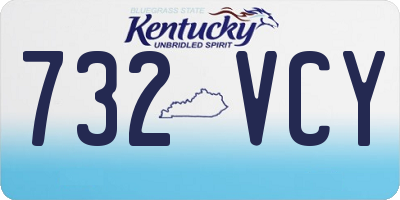 KY license plate 732VCY