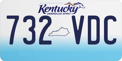 KY license plate 732VDC