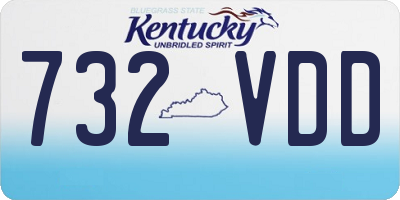 KY license plate 732VDD