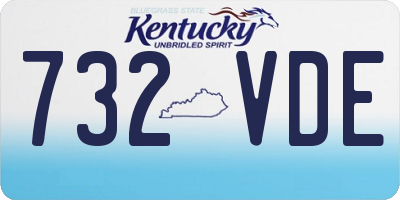 KY license plate 732VDE