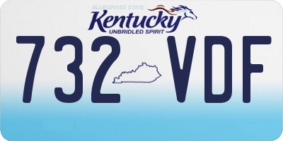 KY license plate 732VDF