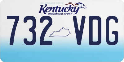 KY license plate 732VDG