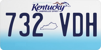 KY license plate 732VDH