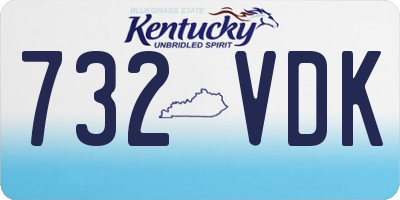 KY license plate 732VDK