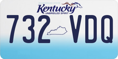 KY license plate 732VDQ