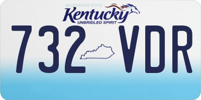 KY license plate 732VDR
