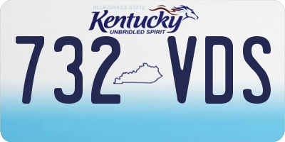 KY license plate 732VDS