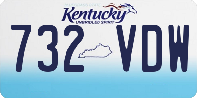 KY license plate 732VDW