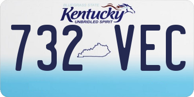 KY license plate 732VEC