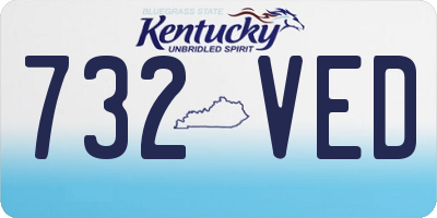 KY license plate 732VED