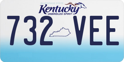 KY license plate 732VEE
