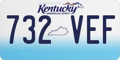 KY license plate 732VEF