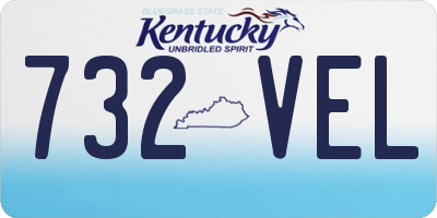 KY license plate 732VEL