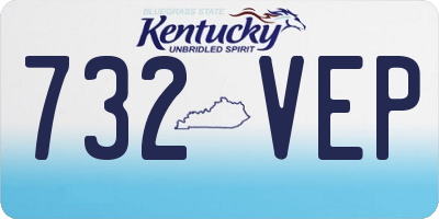 KY license plate 732VEP
