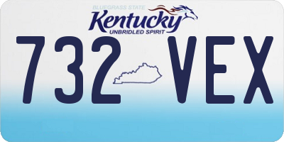 KY license plate 732VEX