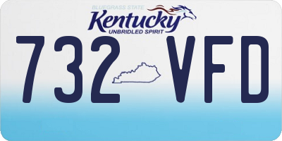 KY license plate 732VFD