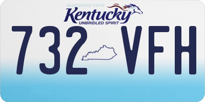 KY license plate 732VFH