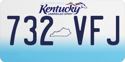 KY license plate 732VFJ