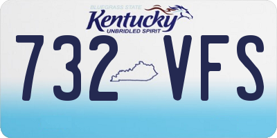 KY license plate 732VFS