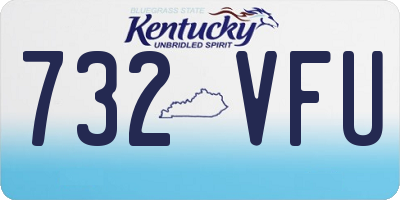 KY license plate 732VFU