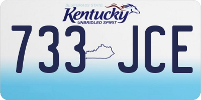 KY license plate 733JCE