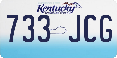 KY license plate 733JCG