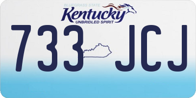 KY license plate 733JCJ