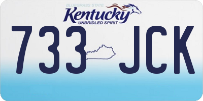 KY license plate 733JCK