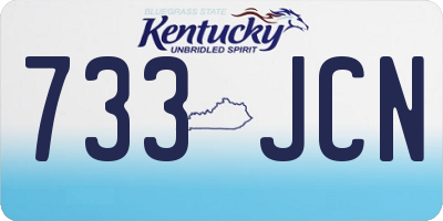 KY license plate 733JCN